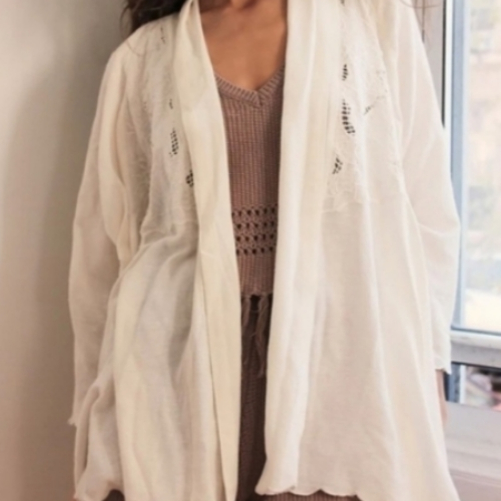 Free People Crochet Lace Cardigan Kimono